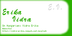 erika vidra business card